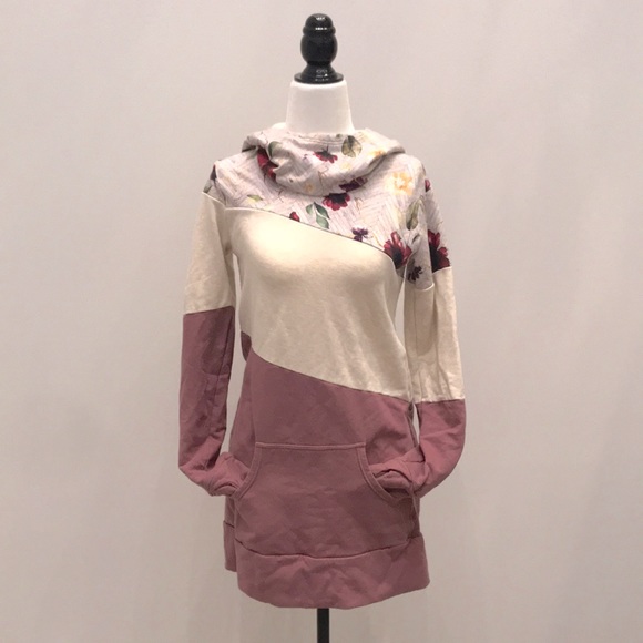 Halo Tops - HALO bamboo Colour-block floral hoodie